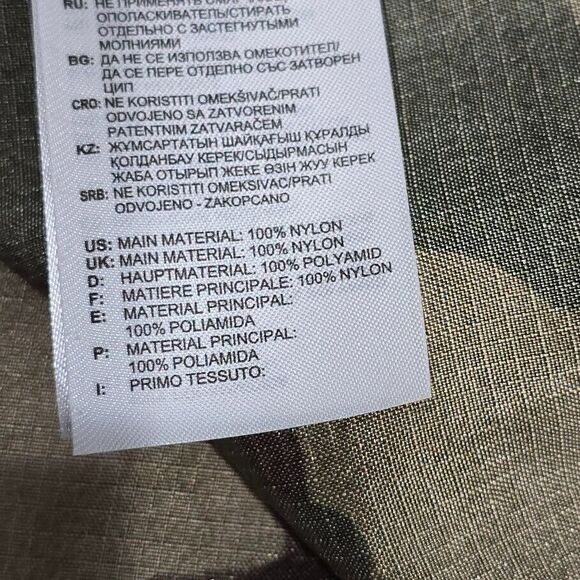 Adidas Trefoil Windbreaker Jacket L Camo Full Zip Hoodie Cropped Baggy Gorpcore‎ - Picture 10 of 16